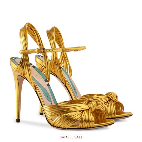 gucci metallic crossover sandal|Gucci sandals women 2020.